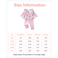 thumbnail image 2 of 12 Months Baby Girls Clothes 18 Months Girls 2PCS Floral Outfits Set Toddler Girls Long Sleeve Flower Top Stripe Pants Clothing Set Pink, 2 of 7