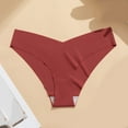 thumbnail image 2 of Womens Cotton Panties Red - Low Rise Cheeky Underwear, Breathable & Seamless for Everyday Comfort, Tag-Free (1-Pack),Size L, 2 of 5
