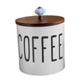 thumbnail image 4 of Luzkey Ceramic Storage Container with Lid Airtight Kitchen Canister Multifunction Rustic Decors Airtight Coffee Container for Office 1L brown lid, 4 of 8