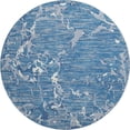 thumbnail image 2 of Addison Rugs Mayfield Premium Machine Washable Transitional Stripes Blue Round Rug, 8' x 8', 2 of 5