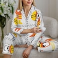 thumbnail image 6 of Pofeuu Construction Equipments Worker Print Womens Pajamas Set Long Sleeve Sleepwear Button Down Nightwear Soft Pj Lounge Sets Button Down Pajamas Women-Small, 6 of 7