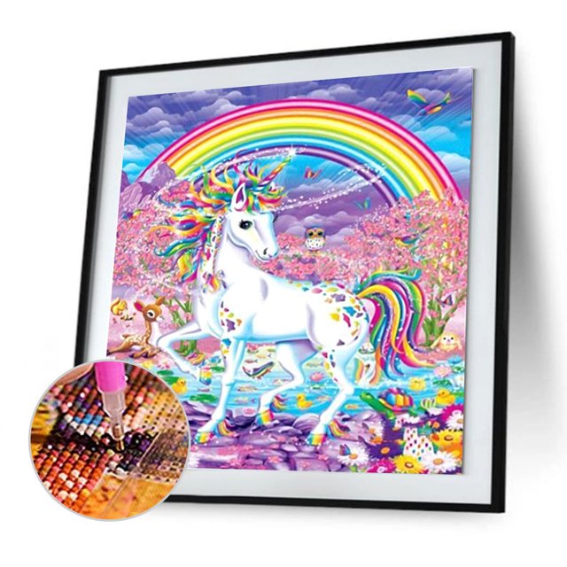 Cuadros Decorativos 5D bricolaje completo taladro diamante pintura caballo bordado mosaico Kits (L1961)