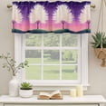 thumbnail image 2 of Purple Star Sky Curtain Valances for Windows, Kitchen Valance Window Treatments Panel 2 Pack, Tree Retro Abstract Watercolor Art Rod Pocket Short Curtains for Bathroom Bedroom 42 x 18 Inch, 2 of 8