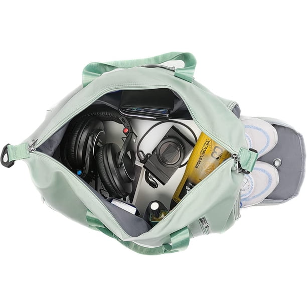 Bolsa de lona con separación de humedad y sequedad, construcción duradera con correas ajustables, apariencia elegante para viajes en avión, gimnasio y deportes (47 x 22 x 25 centímetros)