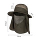 thumbnail image 2 of Sombrero para el sol para pesca al aire libre con solapa para el cuello extraíble, protección solar UV UPF 50+, gorro tipo cubo, sombrero boonie de malla, 2 of 5