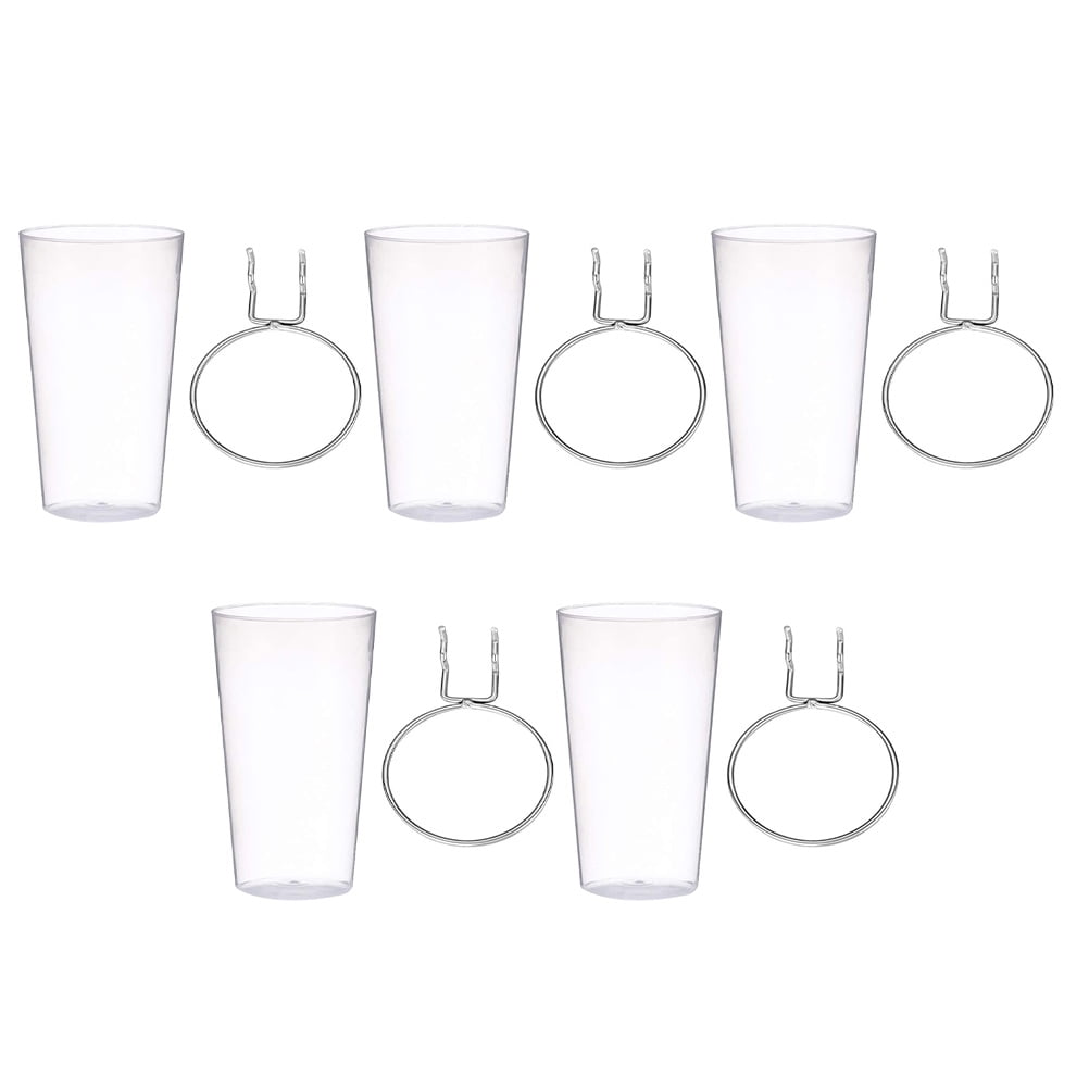 PartyKindom Pegboard Cup and Hook Set, Assorted Color A3 Steel and ABS Plastic for Shop, 5Sets