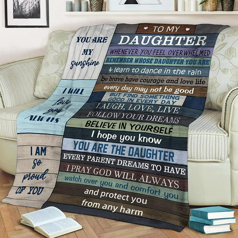 Gifts for Mom Blanket from Daughter to My Mom Blanket Mother''s Day  Birthday Valentines Day Thanksgiving Gifts for Mom I Love You Gifts Super  Soft Fleece Throw Blankets from Daughter, 50''''x60'''' 