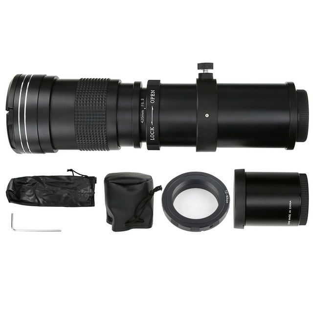 Objetivo con zoom de enfoque manual de 420‑800 mm F8.3‑16 con teleconvertidor 2X para cámara con montura F