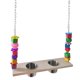 thumbnail image 3 of Juguete columpio para pájaros con soporte para taza de comida, soporte para entrenamiento, ejercicio colgante, soporte de juego, loro para , Salvador Percha de loro, 3 of 9