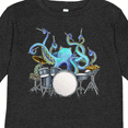 thumbnail image 4 of Inktastic Cute Blue Octopus Drumming Boys or Girls Long Sleeve Toddler T-Shirt, 4 of 5