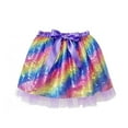 thumbnail image 3 of NAFUU Little Girls Sparkle Sequin Party Skirt Kids Dance Glitter Tutu Skirts Dance Party Princess Dance Skirt Fall Spring Dresses, 3 of 5