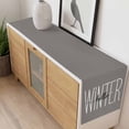 thumbnail image 4 of Hello Winter Table Runner 120 Inches Long Farmhouse Dress Scarves, Grey Merry Christmas Holiday Dining Tablerunner for Coffee Table/Kitchen Island/Party Décor, 13" x 120", 4 of 8