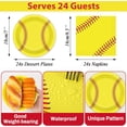 thumbnail image 2 of PM 24 Guests Softball Party Decorations Paper Plates and Napkins Tablecloth Set Softball Disposable Birthday Party Tableware Dinnerware Supplies for Table Dinner Kids Birthday Party Decor, 2 of 14