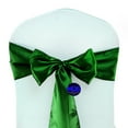 thumbnail image 2 of MDS Pack of 50 Satin Chair Sashes Bow Sash for Wedding and Events Decor -Green, 2 of 6