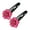 Pink, variant on Trendy Set of 2 Fuschia Leather Floral Motif Hair Pinch Clip | Summer Floral Hair Clips for Women | Flower Hair Clips Accessories Gift for Daughter | Hair Accessories