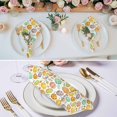 thumbnail image 3 of Easter Eggs Cloth Napkins, Colorful Eggs Spring Flowers Leaves Retro Pastoral Washable and Reusable Dinner Napkins Set of 6, Table Napkin for Kitchen Party Birthday Wedding Hotel Housewarming 20"x20", 3 of 9