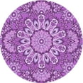 thumbnail image 1 of Ahgly Company Machine Washable Indoor Square Transitional Violet Purple Area Rugs, 3' Square, 1 of 7