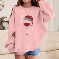 thumbnail image 2 of BFHHYA Girls Boys Christmas Sweatshirt Kids Wine Glass Print Crew Neck Sweatshirt Long Sleeve Casual Pullover for Holiday Photos (1-13Y), 2 of 3