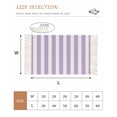 thumbnail image 2 of Purple Striped Hallway Runner Rug 2'x6', Modern Farmhouse Purple White Stripes Washable Entryway Rug with Tassels, Woven Cotton Laundry Room Rugs Long Carpet for Bathroom Sink Foyer Bedroom, 2 of 9