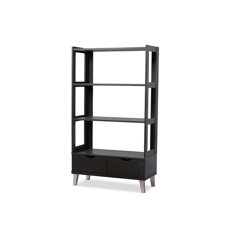 Baxton Studio Kalien Bookcase in Espresso Walmart