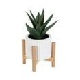 thumbnail image 1 of hometrends Parmalee Agave Ribbed White Pot, 1 of 9