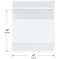 thumbnail image 2 of Plymor 4" x 4" (Case of 8,000), 2 Mil with White-Block Zipper Reclosable Plastic Bags, 2 of 2
