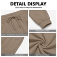 thumbnail image 7 of Resicozy Casual Joggers for Men Cotton Drawstring Elastic Waist Cargo Pants Lightweight Sweatpants with Pockets Light Brown S, 7 of 7