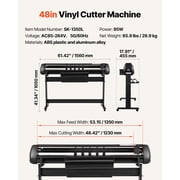 KFFKFF 53-Inch Vinyl Cutting Machine, Dual Blades, Adjustable Speed and Pressure, LED Display, Includes Software and Accessories for Crafting and Sign Making