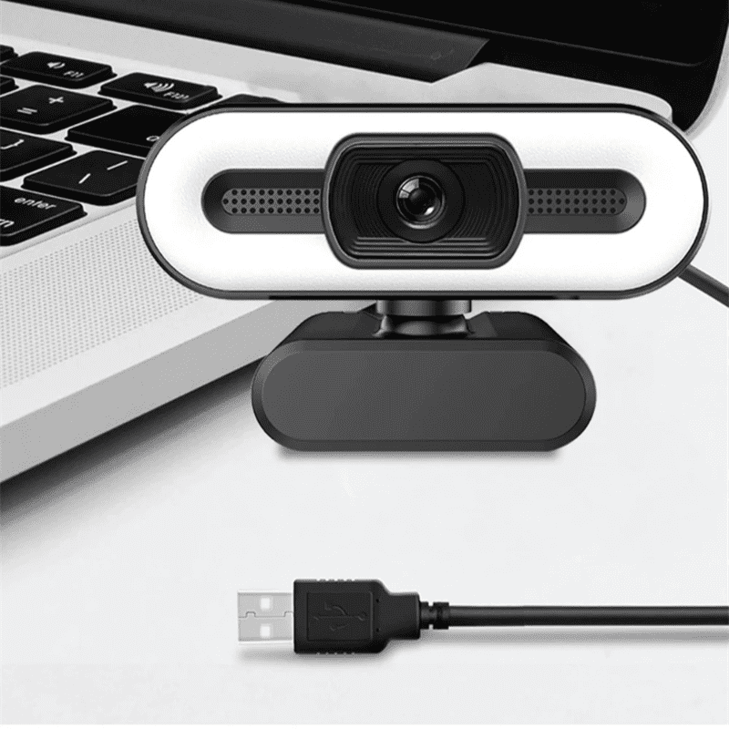 4k Webcam Autofocus Hd Webcam With Fill Light Rotatable Laptop Webcam Pc Computer Camera With Microphone For Youtube Video