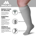 thumbnail image 3 of Mojo Compression Socks 3 Pairs Unisex, Varicose Veins 20-30mmHg Gray, Small, 3 of 5