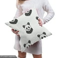 thumbnail image 4 of Tattoo Fabric by the Yard Upholstery, Panda Bear Portraits Mascots Pattern for in Black and White, Decorative Fabric for DIY and Home Accents, 5 Yards, Black White by Ambesonne, 4 of 4