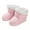 Pink, variant on Otqutp Baby Boots 0-1 Years Old Baby Boys Girls Cotton Shoes Warm Baby Shoes Plus Velvet Boots Soft Sole Baby Shoes Toddler Shoes