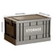 thumbnail image 3 of Caja grande plegable para guardar ropa | Contenedor organizador de plástico | Beige Negro Verde Gris | Impermeable, resistente, apilable | 43x28,5x24,5cm | Armario para el armario del hogar y, 3 of 8