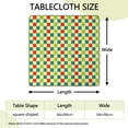 thumbnail image 2 of Multi Color Checkerboard Checkered Pattern Square Fitted Tablecloth with Elastic Edge,Square Table Cover,Washable Elastic Table Cover for Home Kitchen Party Decor 34"x34", 2 of 6