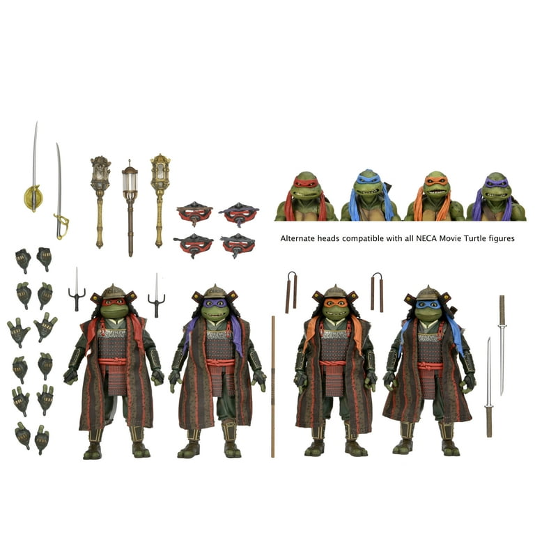 ド*ブ様 TMNT Movie III サムライフィギュア 4体セット NECA TMNT III Samurai Turtles 4-Pack Review! - YouTube
