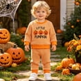 thumbnail image 2 of mgoYE Toddler Baby Boy Clothes Infant Fall Winter Outfit Long Sleeve Pant Top Set Waffle Sweatshirt, 2 of 7