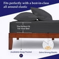 thumbnail image 4 of JS Sanders Universal V Berth 3 Piece 100% Egyptian Cotton 800TC V Berth Bedding Fits mattresses up to 8” Depth Durable & Easy Washable - Great Gift for Boaters Dark Gery, 4 of 8