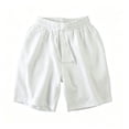 thumbnail image 5 of Pafei Tyugd Mesh Shorts for Women Athletic Cozy Breathable Bermuda Shorts with Pockets Casual Elastic Drawstring Waisted Basketball Shorts White XL, 5 of 6