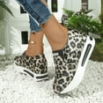 thumbnail image 4 of Leopard Platform Shoes for Women Trendy Casual Chunky Slip on Walking Loafers Height Increasing Work Sneakers, 4 of 8