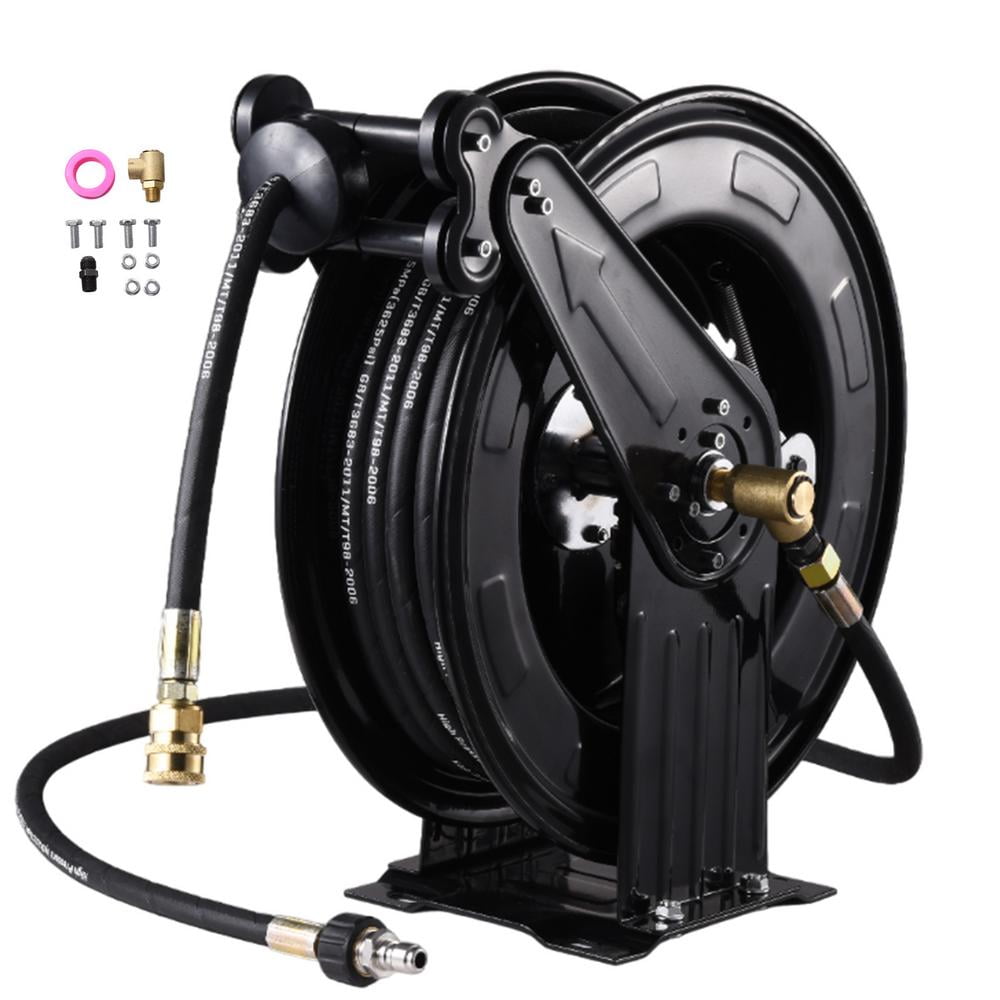 Xianers Washer Reel 3/8inch X 50 FT Heavy Duty Garden Hose Reel Auto-Retractable 4000 PSI Steel ArmHose Reel For Easy Watering Of Garden Or Yard famous