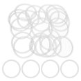 thumbnail image 1 of Uxcell 50 piezas de anillo O de silicona 29 mm OD 26 mm ID 0.5 mm de grosor, arandela de sellado para conexiones de grifo, tubería/manguera de agua, transparente, 1 of 6