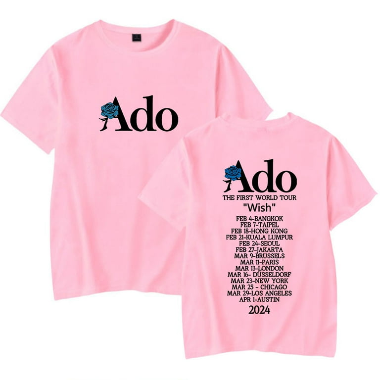 Ado Wish Tシャツ ホワイト S Ado Wish Tour Japanese Singer Printed T-shirt Fashion trend