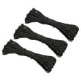 thumbnail image 1 of Cuerda de paracord reflectante de 65 pies para camping de 3mm, paquete de 3 cuerdas para tienda de nylon color negro, 1 of 6