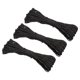 thumbnail image 1 of Cuerda de paracord reflectante de 65 pies para camping de 3mm, paquete de 3 cuerdas para tienda de nylon color negro, 1 of 6