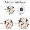 thumbnail image 6 of Wall Clock Black Grey Red Diamond Clocks PVC Silent Non-Ticking Battery Operated Decorative Modern Geometric Mid Century Linen Round Clock for Home Living Room Kitchen Bedroom Wall Decor 10 Inch, 6 of 9