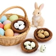 thumbnail image 2 of SLYNSHome 3Pcs Easter Decor Artificial Birds Nest with Eggs Brown Decorative Rattan Birds Nest Rggs Ornaments DIY Crafts, 2 of 9