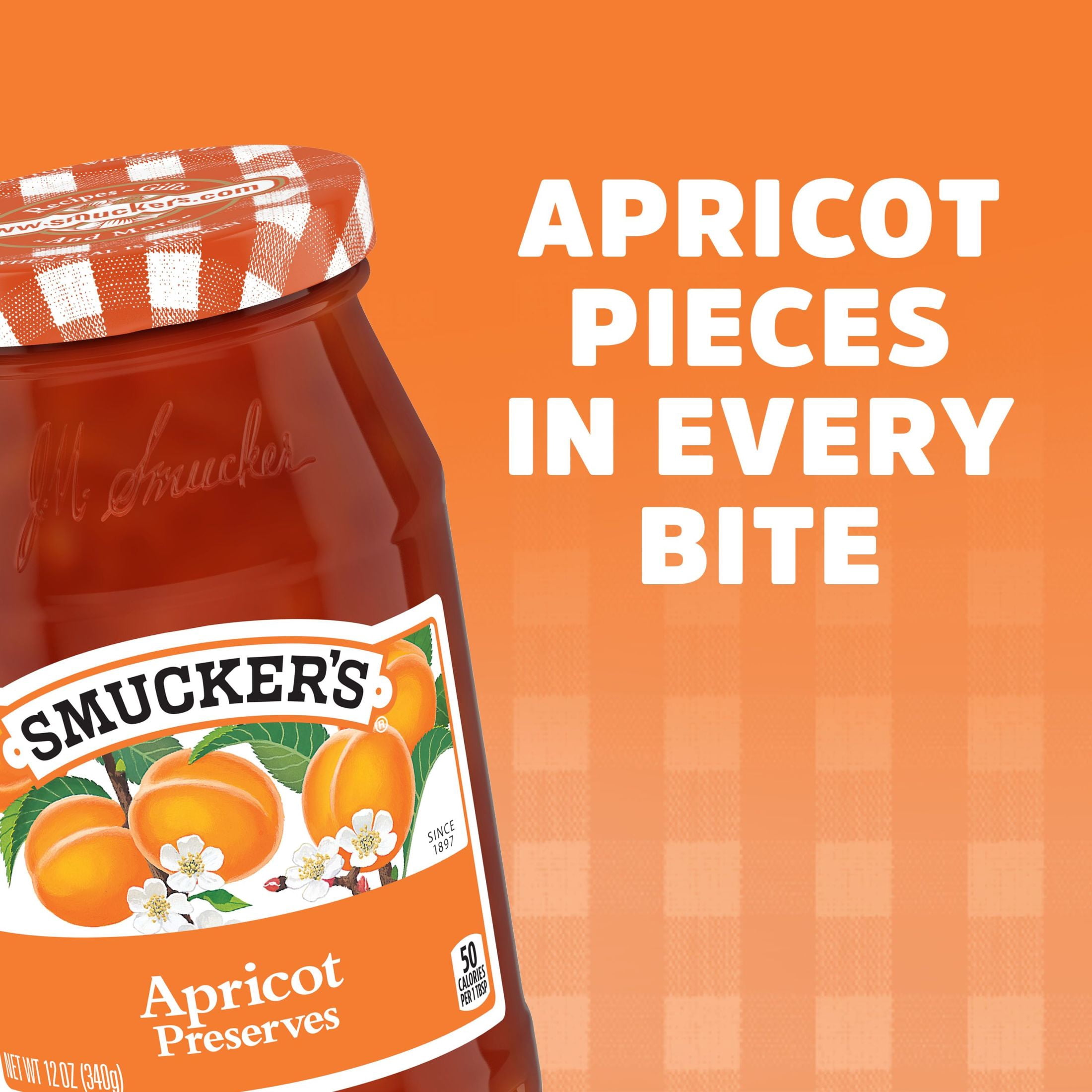(2 pack) Smucker's Apricot Preserves, 18 oz