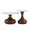 Walnut + White + MDF+Metal, variant on FENGFAN 2-Piece Gourd Shaped Nesting Coffee Table Light Wood Grain MDF White Gold Metal Base Box Pack