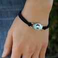 thumbnail image 3 of Superman Cute Chibi Character Novelty Suede Leather Metal Bracelet, 3 of 4