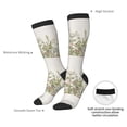 thumbnail image 5 of Picia Women Crew Soft Moisture-wicking Socks Herbs and Wildflowers Pattern Design Cotton Socks, One Size fit All, 5 of 9